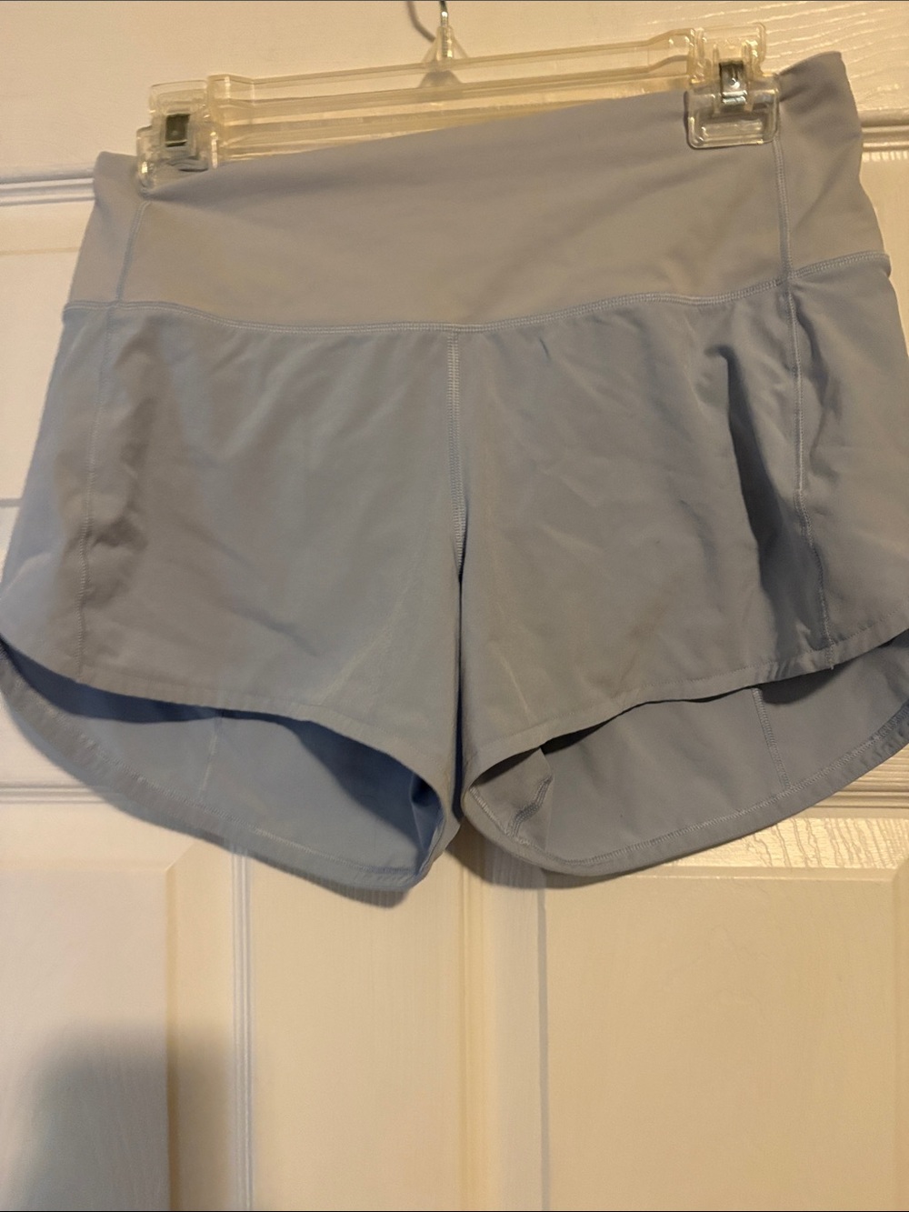 lululemon athletica Speed Up Light Blue Running Shorts